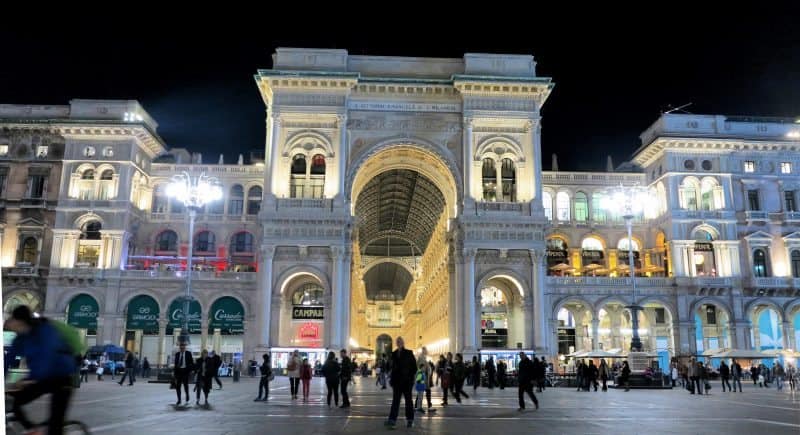 Galleria Vittorio Emanuele II, the center of the city of Milan, the capital of the north. Tab Hauser photos.