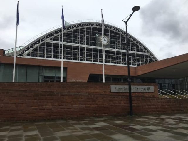 Manchester Central was once a railroad station, but today it's been repurposed as the city's convention center.