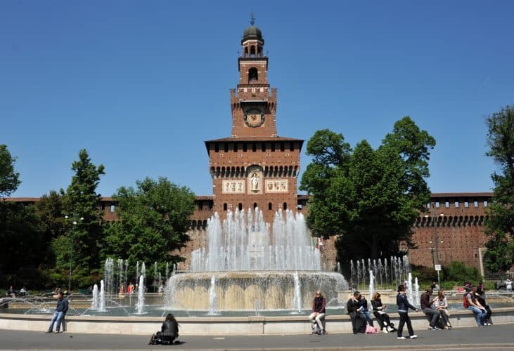 Sforza Castle in Milan.