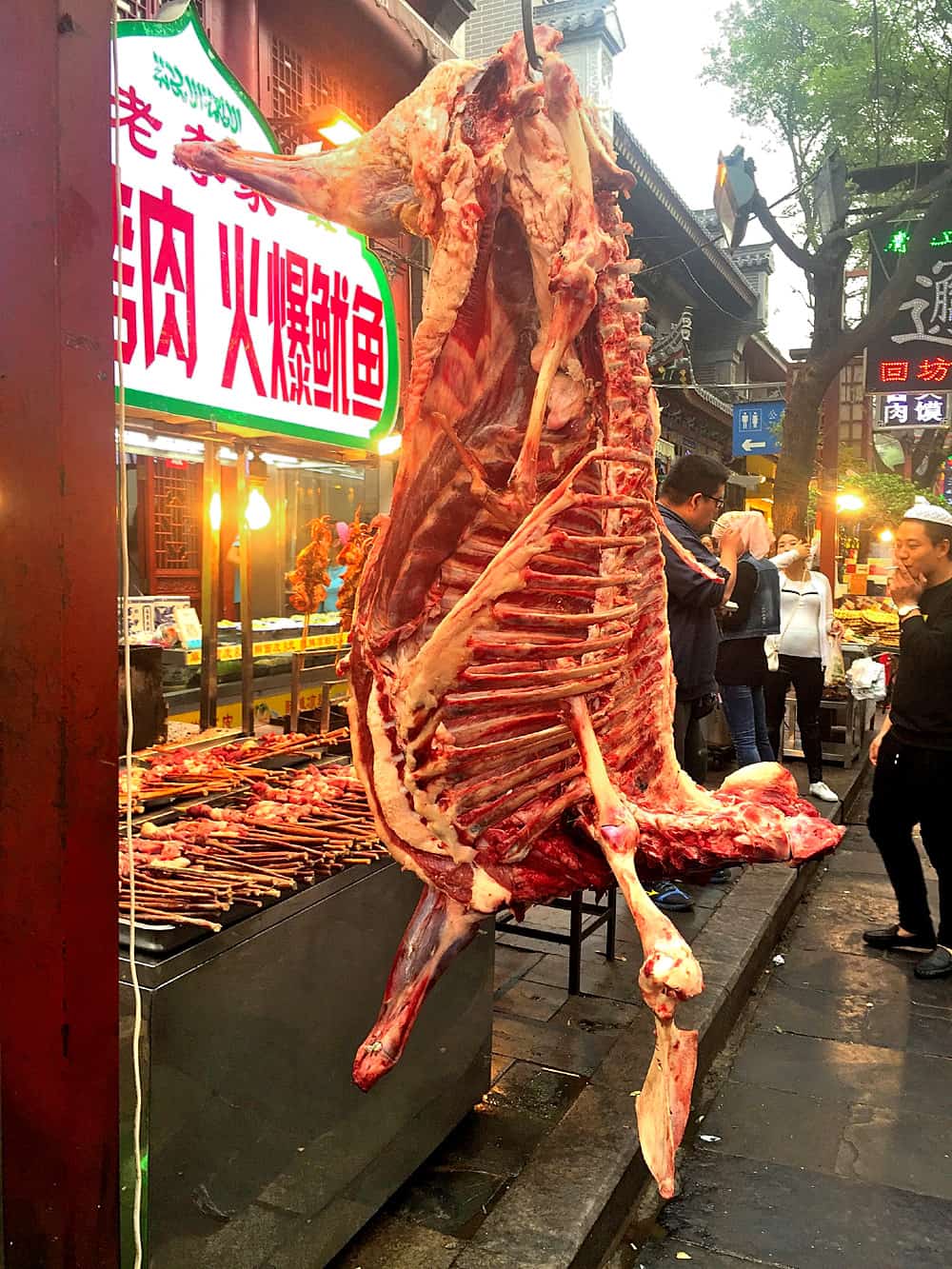 Meat for sale at North Gate Night Market, Xi'an.