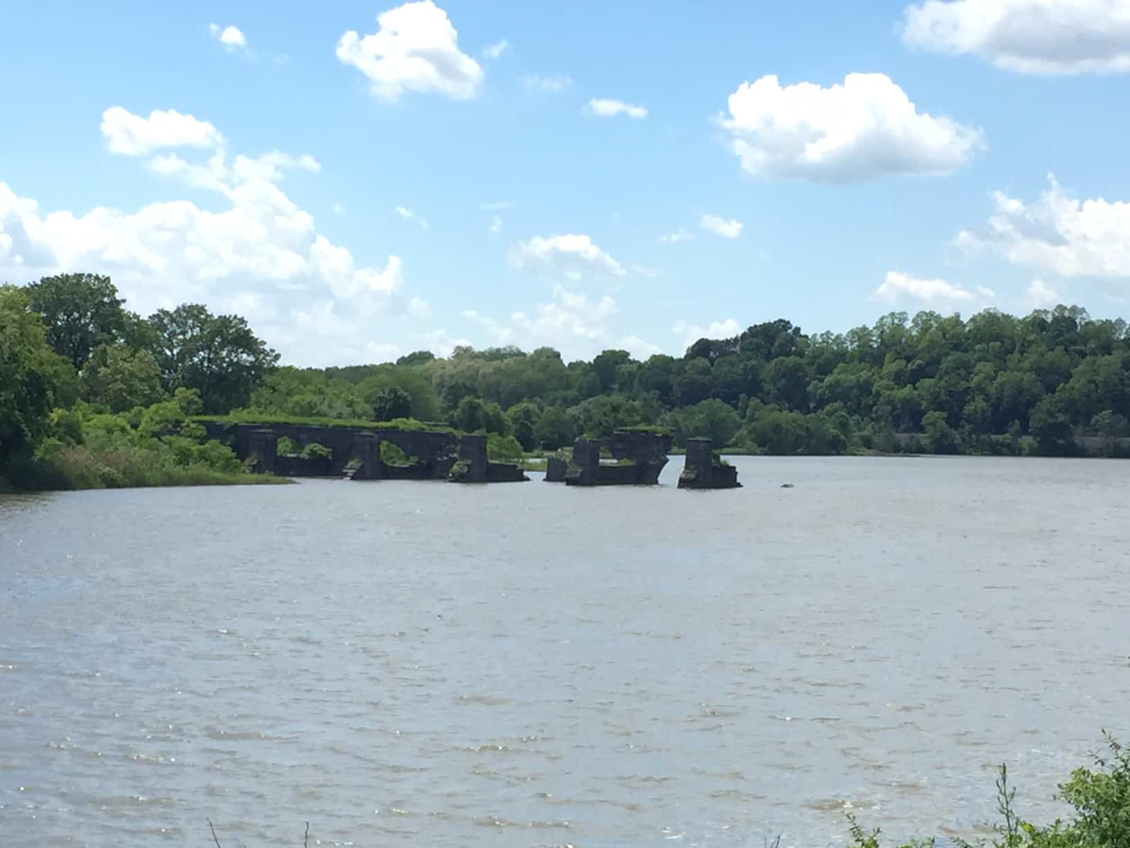 Remains of the aqueducts from the enlarged Erie Canal Era