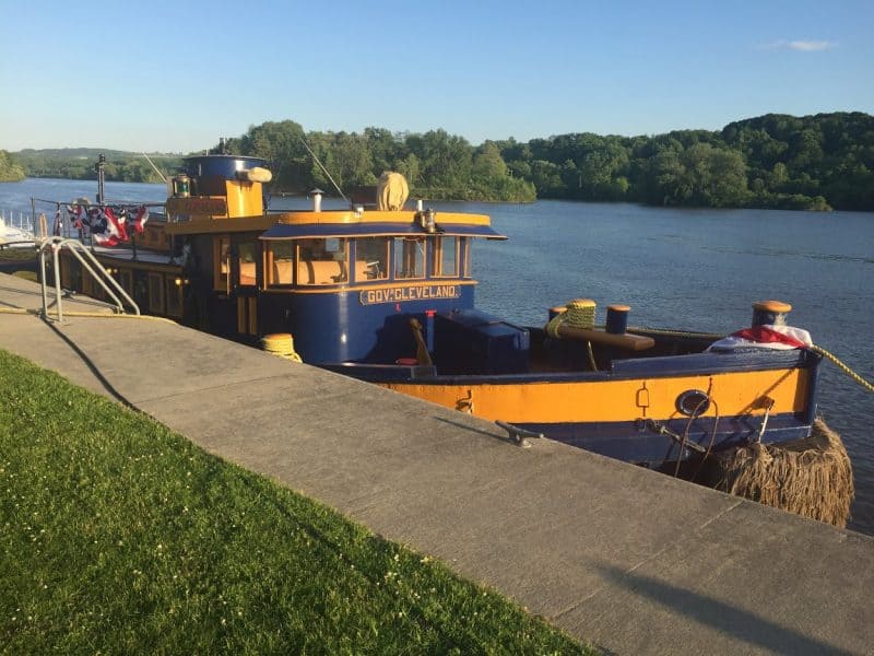 The Tug Governor Cleveland, now a service boat, was first acquired in 1927 as an icebreaking boat.