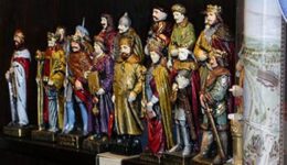 Figurines in the gift shop of the Wawel Royal Castle in Krakow