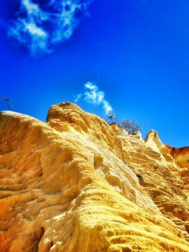 The natural colored sand dunes of The Pinnacles.