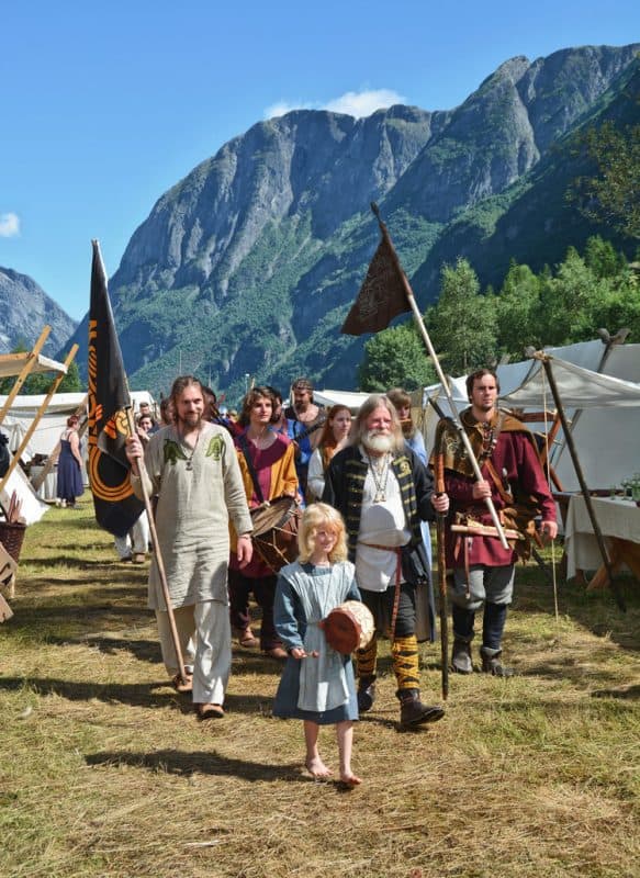 Vikings of all ages march throughout the village celebrating their heritage.