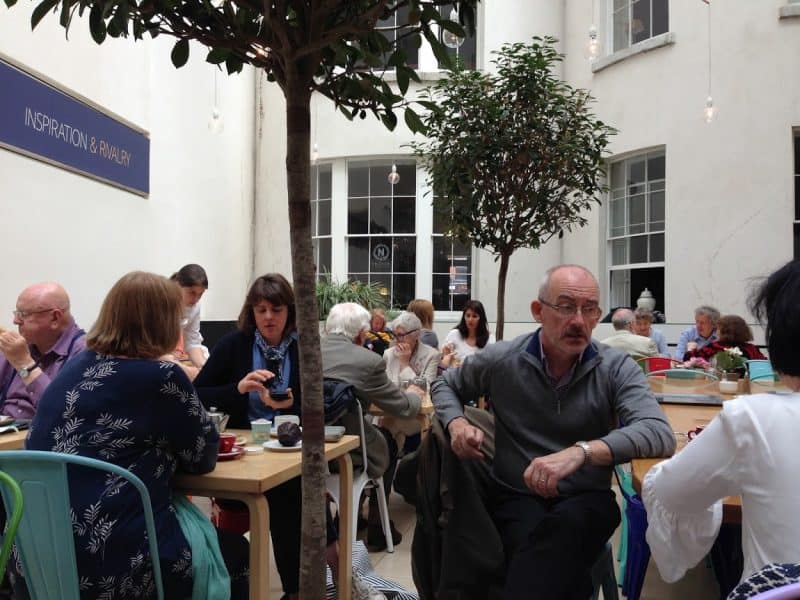 The National Gallery of Ireland cafe, great for people watching in Dublin.