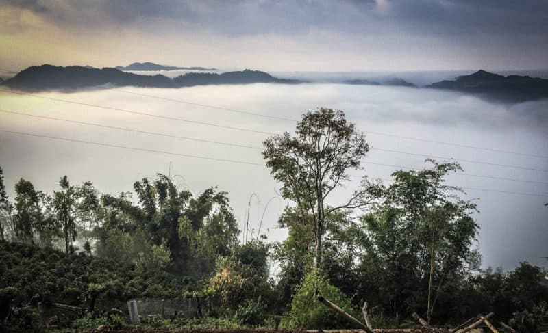 The view toward China from Phongsali village.