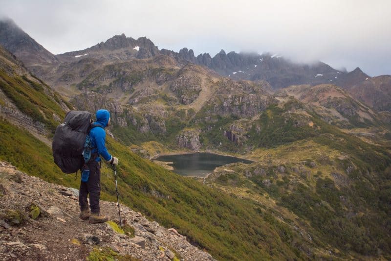 A hiker enjoying the incredible view.