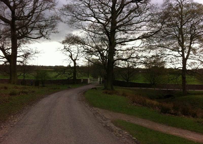 The Dunham Massey back path entrance in Cheshire, England.