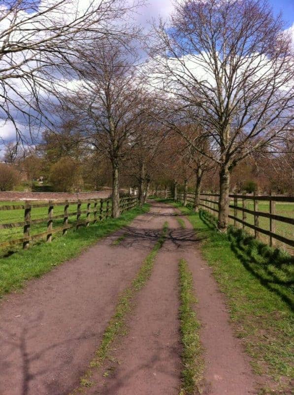 The Dunham Massey back path entrance.