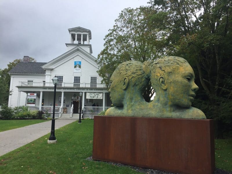 Vermont: Arts, Biking, and More in the Green Mountain State 6 The Helen Day Art Center and the first piece of the "Exposed" exhibition.