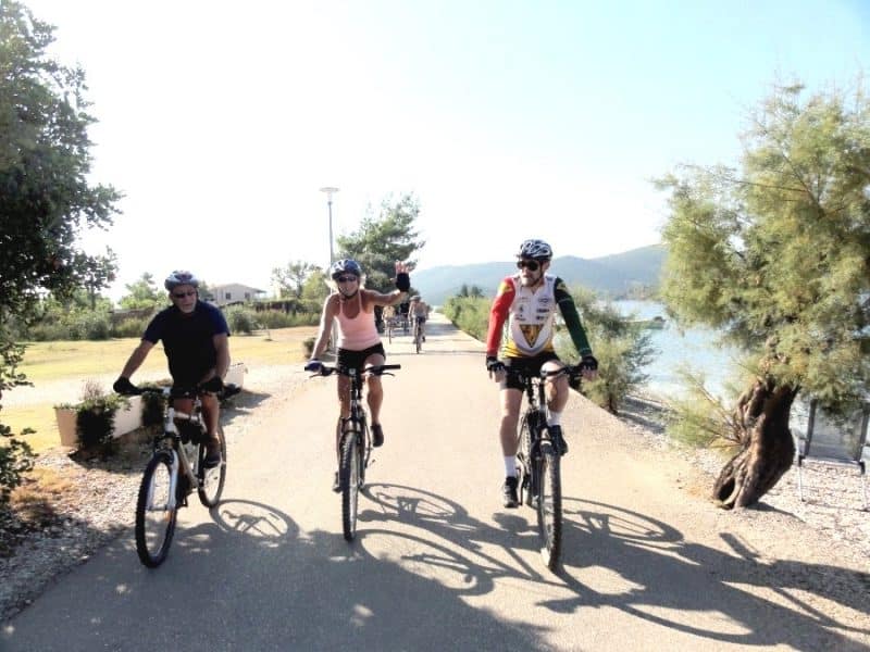 Tourists can bike on land to explore the cities and towns on the Katarina Line's itinerary. Photo courtesy of Mario Almonte 