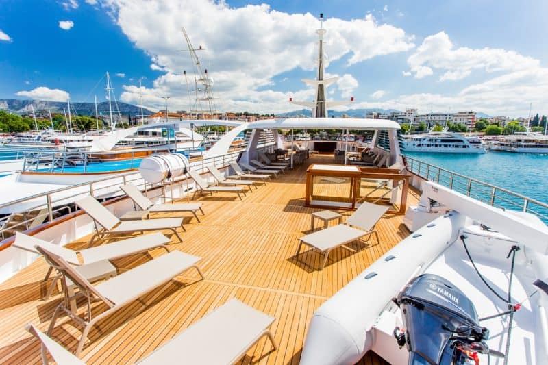 A moonlight deck aboard one of Katarina Line's Deluxe Superior vessels. Photo courtesy of Mario Almonte