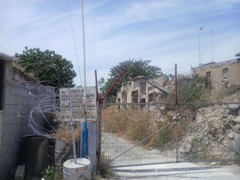 Another part of the wall that divides the island nation of Cyprus.