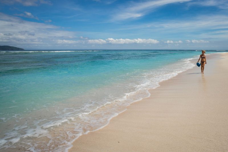 Wide open, gorgeous beaches are great combined with magic mushrooms on Gili T. 