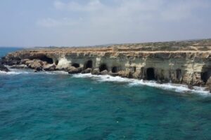 Striking cliffs along the coast of the Greek side of Cyprus in the Mediterranean sea. Abel Bordonado photos.