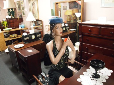 Antiques and furniture at Woody's in Orange, California.