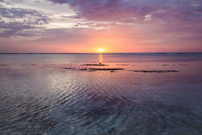 Dramatic sunsets are guaranteed on Gili T.