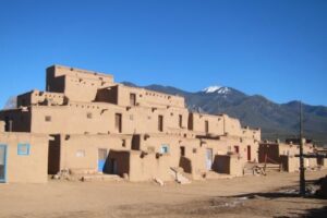 The Taos Pueblo is a popular attraction in Taos, New Mexico.