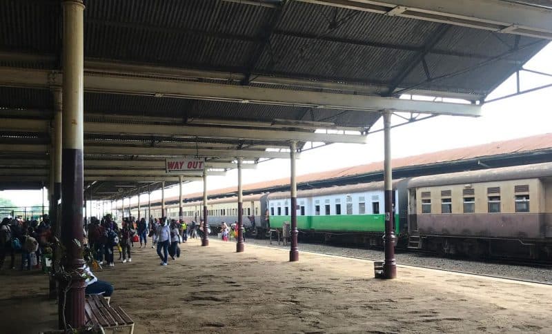 Arriving at the old Nairobi station.