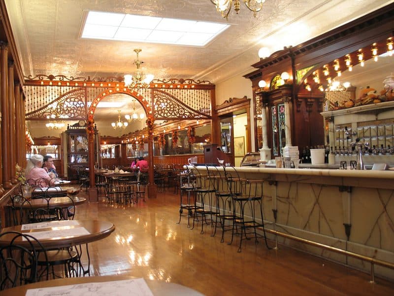 Zaharako's, an old fashioned ice cream shop in Columbus Indiana.