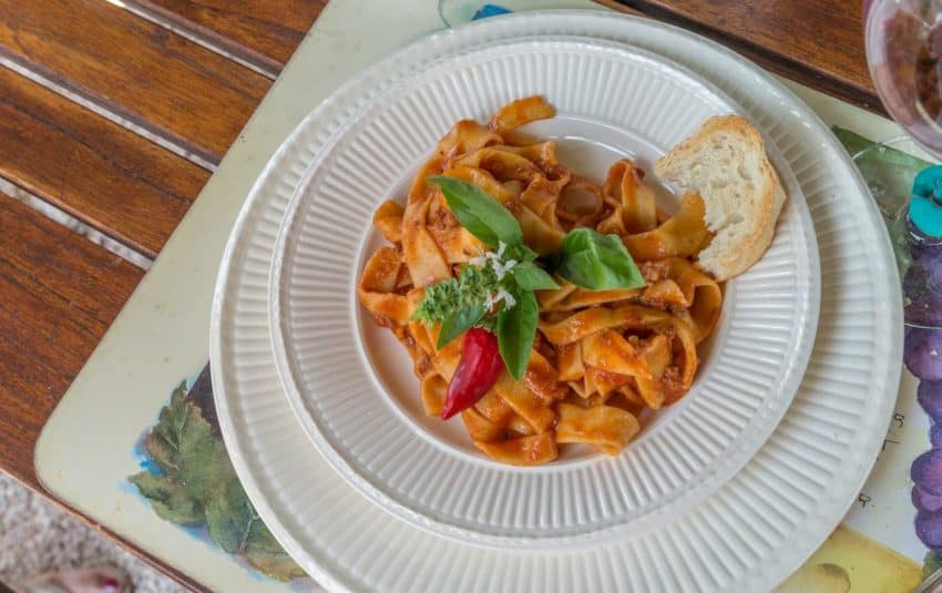 Pici Pasta prepared in our slow cooking class at Il Fontanaro in Umbria, Italy