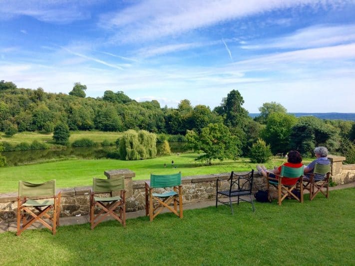 Visitors enjoying a trip to Chartwell in Kent, England.