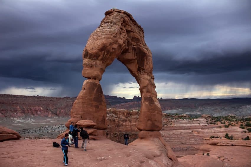 The Delicate Arch, in Arches National Park in Moab, Utah. 