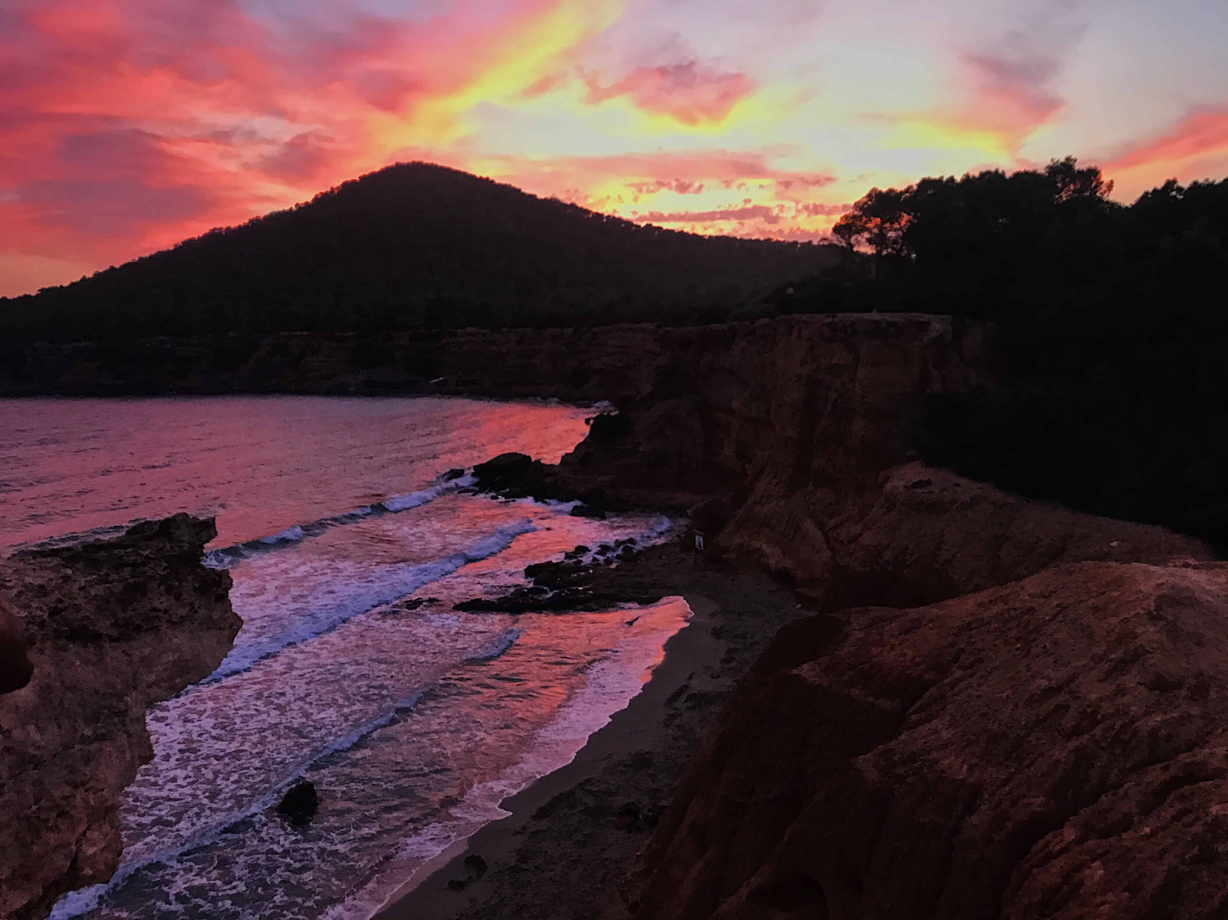 The sunset taken from one of the cliffs at Sa Caleta, where the Phoenicians first settles in 8th century BC.