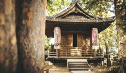 A shrine at Toyokawa Inari Temple.