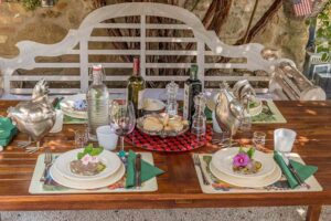 The meal we prepared in the Slow Cooking Class we enjoyed at Il Fontanaro.