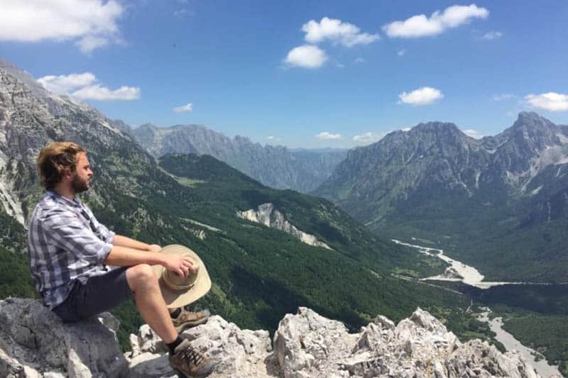 Albania's Remote Northern Mountain Region 1 The amazing view from the top of the ridge, looking back toward ValboneĢ Valley.