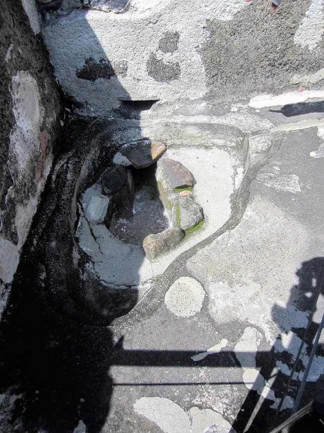 Toilet from 2,000 years ago, Teotihuacan, Mexico