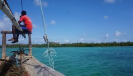 Aboard the dhow going to Juani Island, Tanzania.
