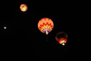 The balloons out before the sun rises are called the 'Dawn Patrol.'