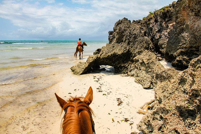 The eternal honeymooners believe adventures--from hiking Nepal to horseback riding the beaches of Kenya--bring couples closer.