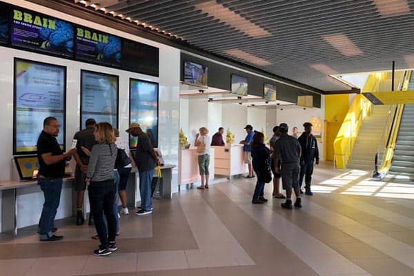 Brightline lobby in Fort Lauderdale, Florida.