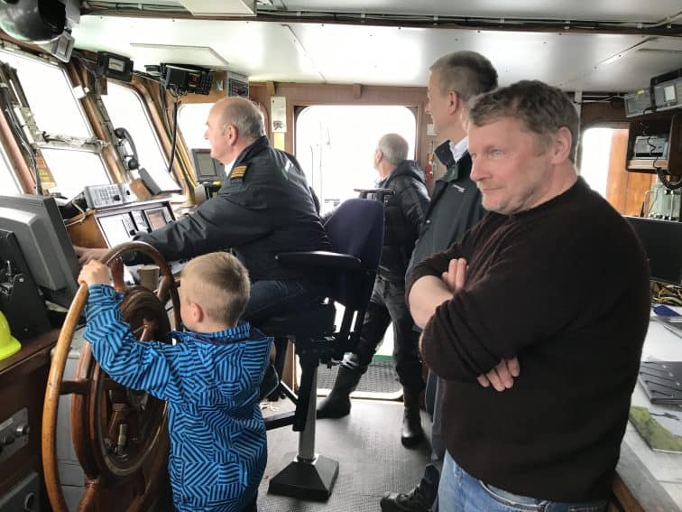 Aboard the ferry in the Faroe Islands.