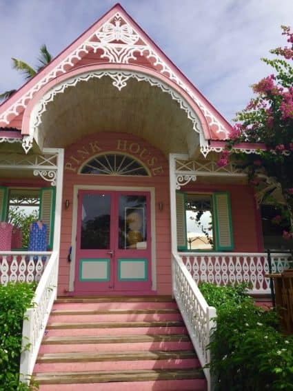 At the Pink House on Mustique, they offer men's and women's resort wear and accessories