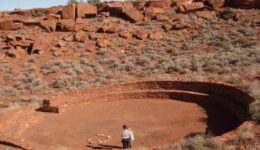Stepped seating common room at Wupatki, in Arizona. Susmita Sengupta photos.