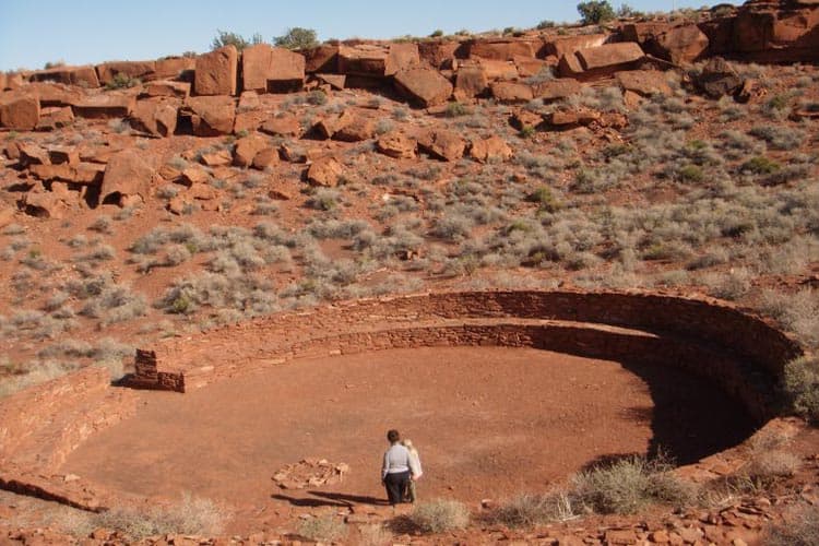 Stepped seating common room at Wupatki, in Arizona. Susmita Sengupta photos.