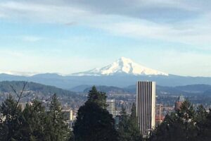 On a clear day, you can catch a few of Mount Hood from Portland. Max Hartshorne photos.