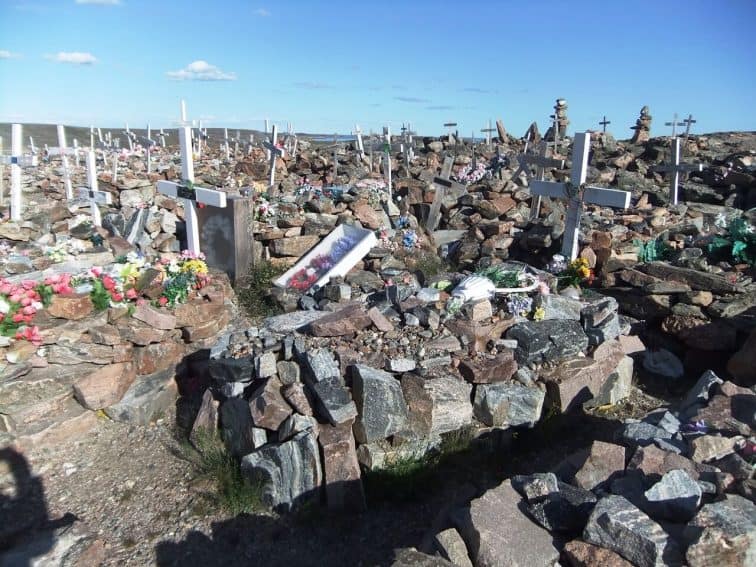 A graveyard in Naujaat, Nunavut. Photo from Max Johnson. | GoNOMAD Travel