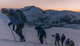The Secret Compass team making their way up to the summit. Martin Hefti/Secret Compass photos.