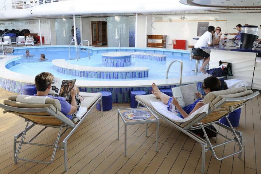 Quiet Cove Pool on the Disney Dream is reserved exclusively for guests 18 and older. Photo by Todd Anderson. | GoNOMAD Travel