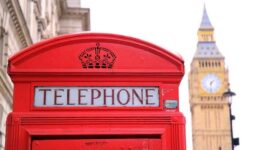 A phone booth in London