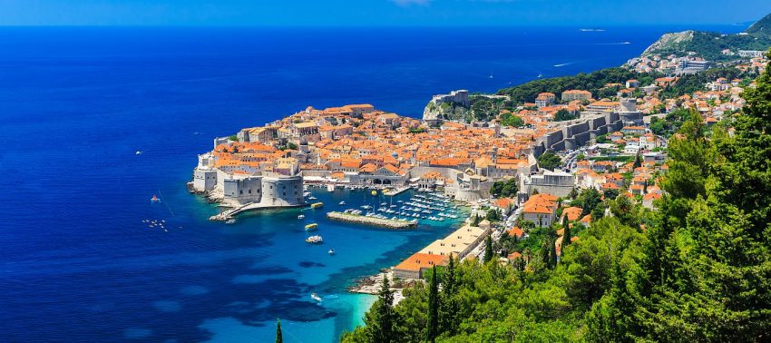 A panoramic view of the walled city Dubrovnik Croatia. Hvar or Split are equally beautiful. 