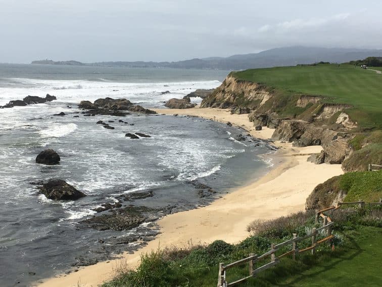 The view of the Pacific ocean from the Ritz-Carlton Half Moon Bay, in San Mateo County, California. Max Hartshorne photos. | GoNOMAD Travel The view of the Pacific ocean from the Ritz-Carlton Half Moon Bay, in San Mateo County, California. Max Hartshorne photos. | GoNOMAD Travel