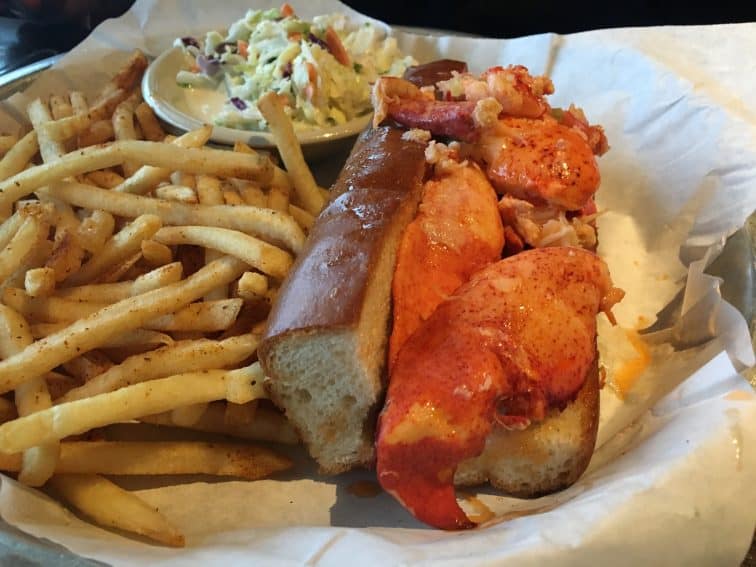 The famous lobster roll at Sam's Chowder House, Half Moon Bay. | GoNOMAD Travel