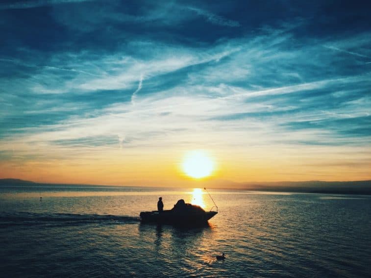 Life along the lake. This was taken at sunset just outside of Nyon, a town only 15 minutes from the Pays de Gex.